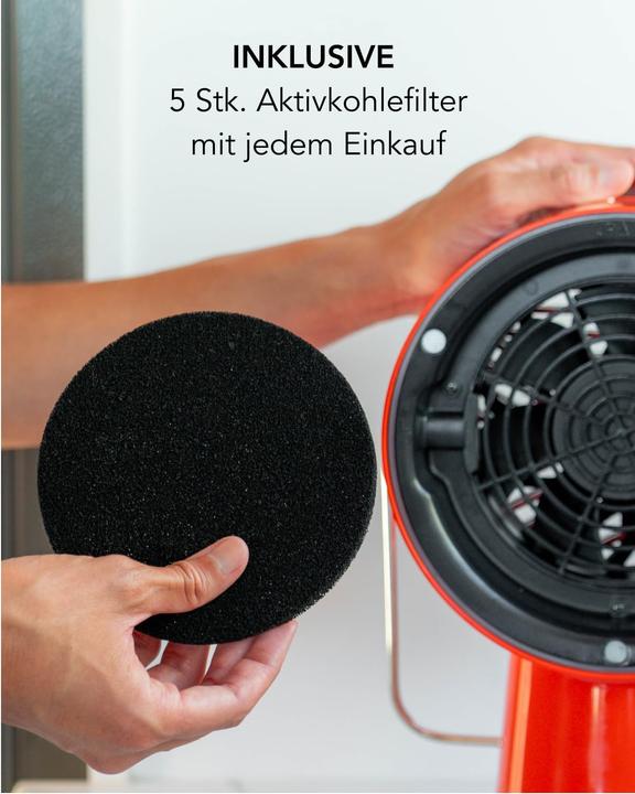 Produktbild airhood Tragbarer kabelloser Küchenluftreiniger mit Aktivkohlefilter