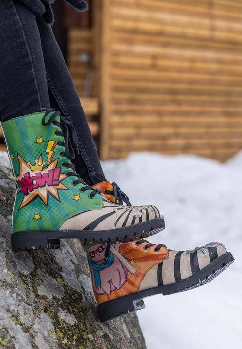 Actual product image Dogo Vegan Leather Multicolor Long Boots (39)