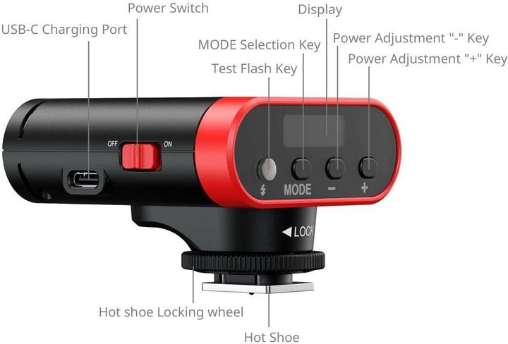 Immagine prodotto SmallRig Blitzgerät RS20 Mini-Speedlite-Blitz, Leitzahl: 12 (Universale)