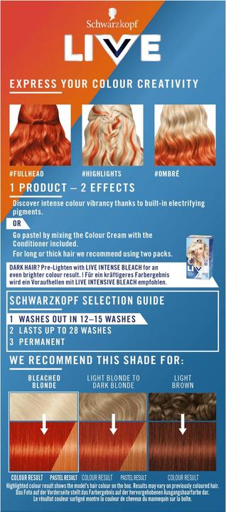 Produktbild Schwarzkopf Ultra Brights 85 Vibrant Orange Semi-permanent (085 Vibrant Orange)