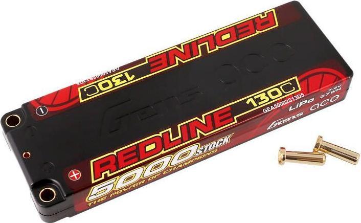 Actual product image Gens Ace Redline Series 5000mAh 7.4V 130C 2S1P HardCase 56 HV Lipo Battery (7.40 V, 5000 mAh)