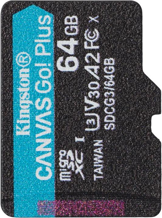 Productafbeelding Kingston Canvas Go! Plus (64 GB, microSDXC, U3, UHS-I)