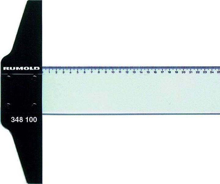 Produktbild Rumold Zeichenschiene MXFT 100 cm, transparent, mit mm-Teilung (1000 mm)