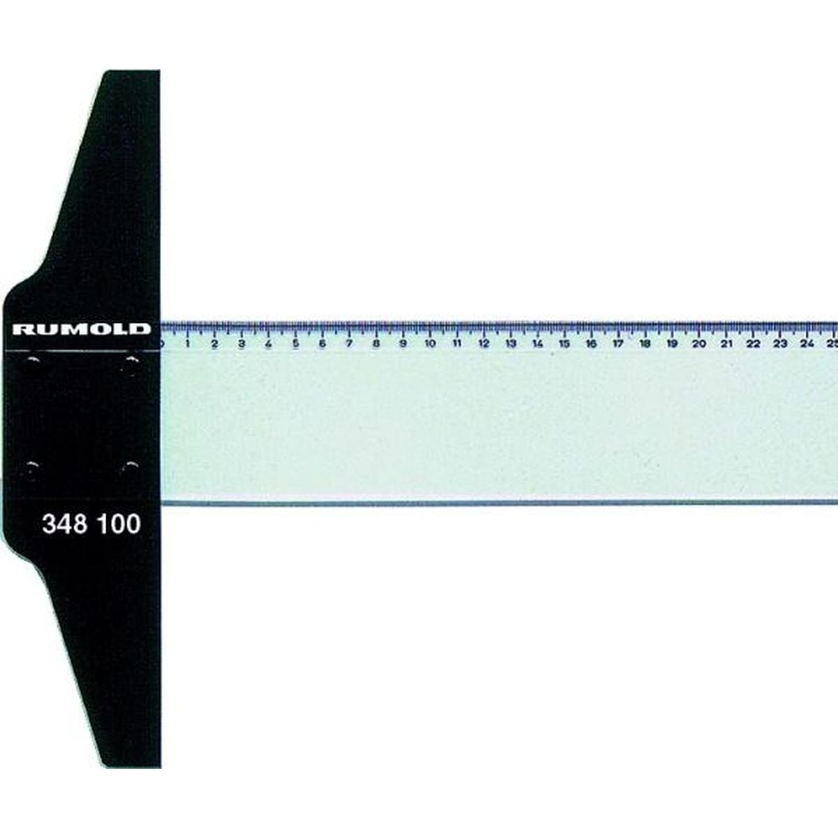 Rumold, Lineal, Zeichenschiene MXFT 100 cm, transparent, mit mm-Teilung (1000 mm)