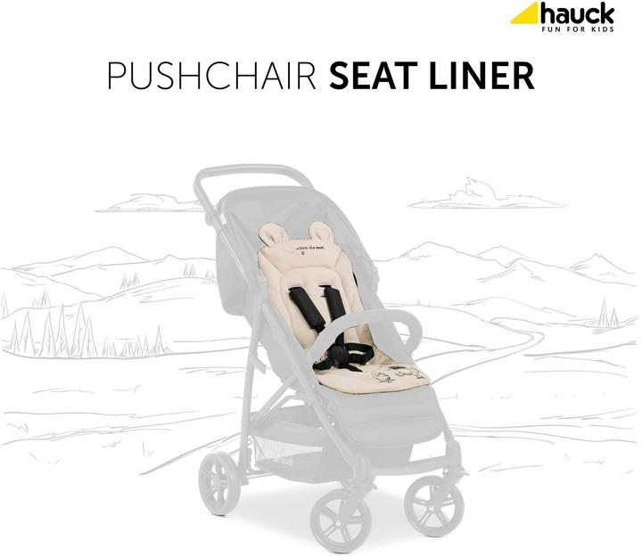 Actual product image Hauck Pushchair Seat Liner Winnie the Pooh Beige