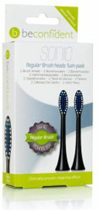 Immagine prodotto Beconfident Regular Sonic Confezione doppia di testine di ricambio nere (2 pezzi) (2 x)