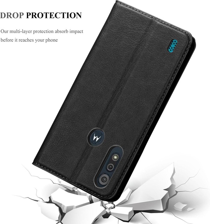 Actual product image Cadorabo Book Invisible Magnet Cover (Motorola Moto E6s)