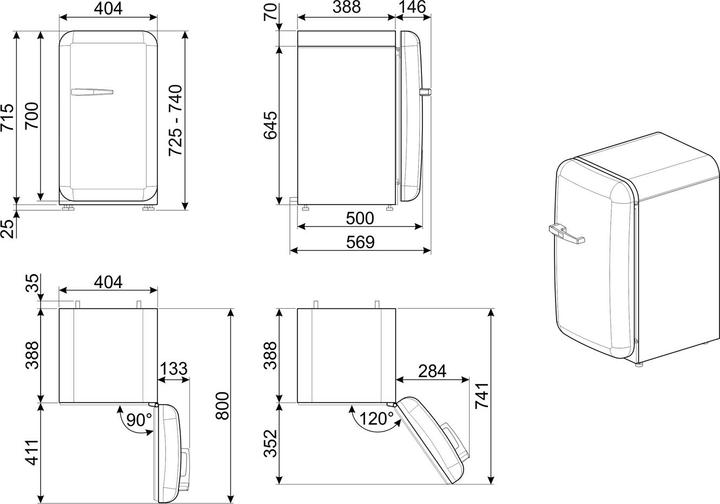 Actual product image Smeg FAB5RCR5 (34 l)