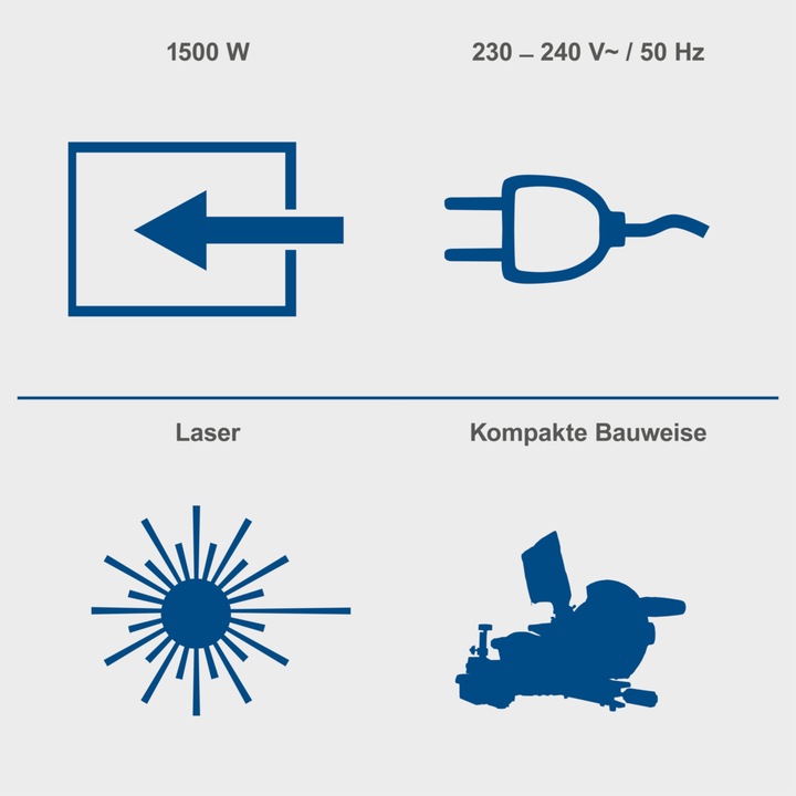 Produktbild Scheppach HM80L Kapp- und Gehrungssäge 220-240V 50Hz 1500W