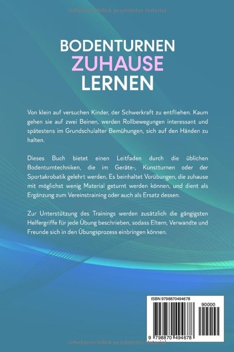 Produktbild Bodenturnen zuhause lernen (Deutsch, Sebastian Gröning)