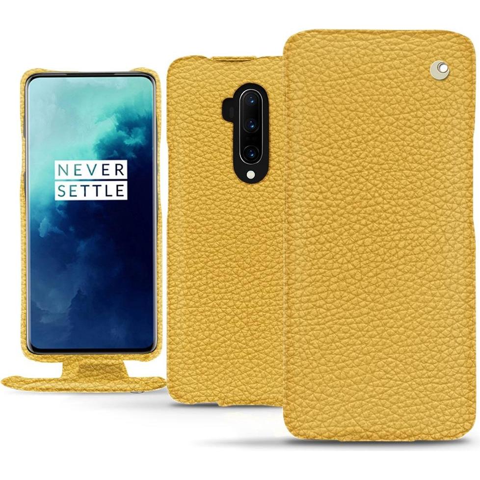 Noreve Lederschutzhülle vertikal (OnePlus 7T Pro), Smartphone Hülle, Orange