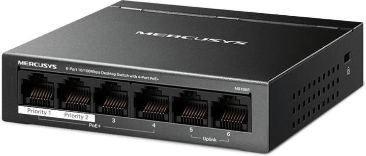 Actual product image Mercusys TP-LINK MS106P / Switch / 6x RJ45 / PoE (6 ports)