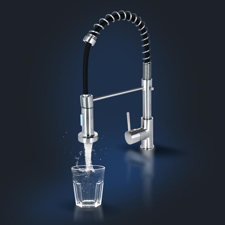 Produktbild Rosenhahn & Söhne Sylt 200 Küchenarmatur mit Brause- 360° Drehbarer Wasserhahn Küche - Armatur Küche