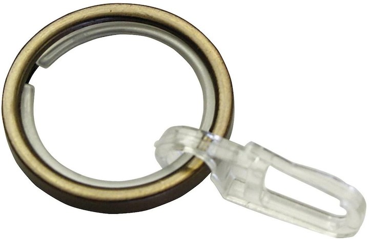 Gardinia Anello per tende con inserto scorrevole bronzo, 10 pezzi