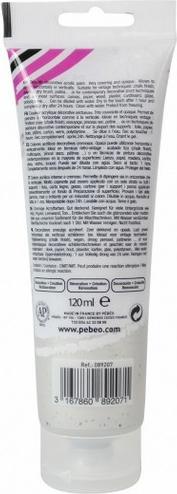 Produktbild Pebeo Decocrème Perlmutt Acrylfarben (Helles Silber, 120 ml)