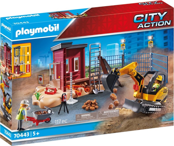 Playmobil Minibagger mit Bauteil (70443, Playmobil City Action)