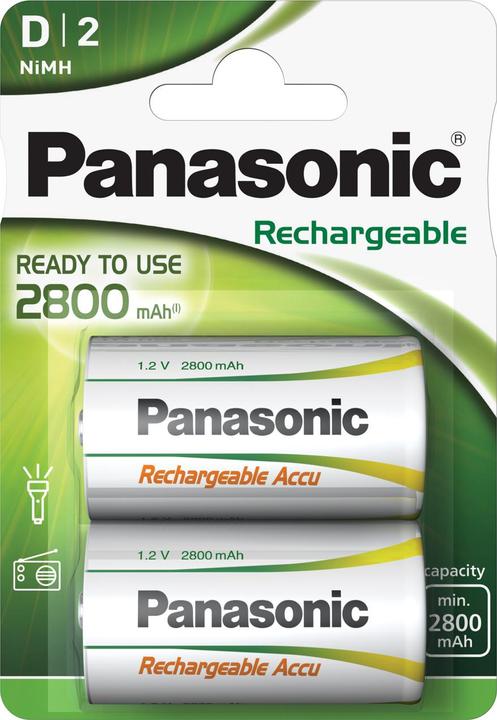 Produktbild Panasonic Rechargeable D (2 Stk., D, 2800 mAh)