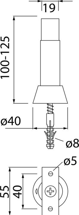 Produktbild Kws Trennwandstützen (1 Stk.)