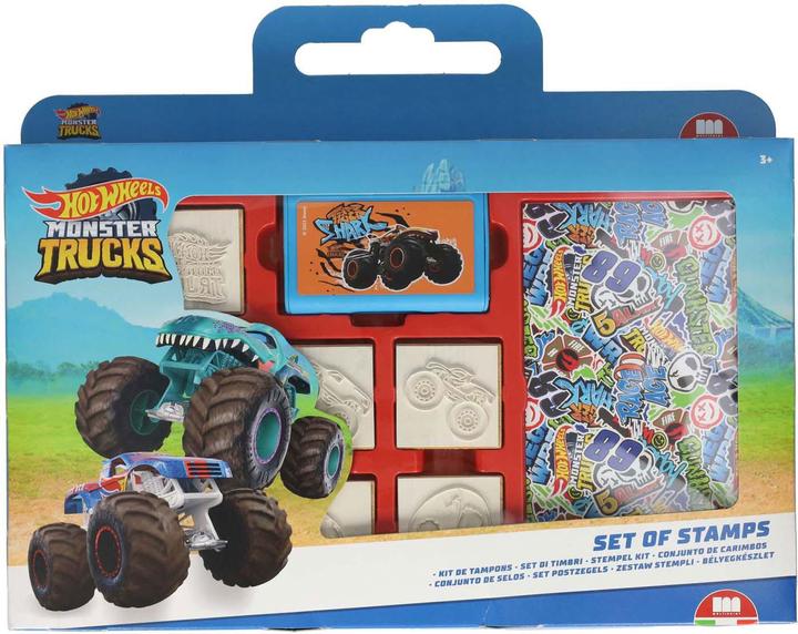 Actual product image Multiprint Hot Wheels colouring set with stamps, 41 pcs.