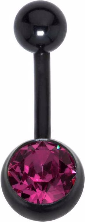 Image du produit Bijouteria Piercing nombril (Bioplastique, Cristallin, Acier chirurgical 316L)