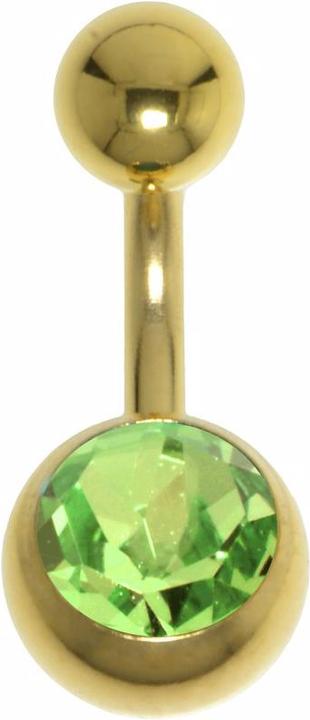 Immagine prodotto Bijouteria Piercing ventre (Rivestimento in PVD (colore oro), Cristallo premium, Acciaio chirurgico 316L)
