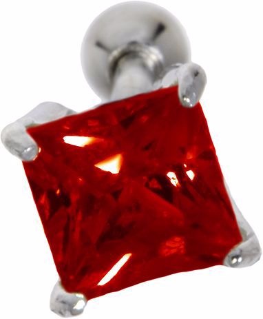 Produktbild Bijouteria Ohrpiercing (Messing mit Silberbeschichtung, Zirkonia, Chirurgenstahl 316L)