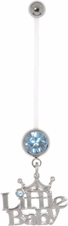Image du produit Bijouteria Piercing-grossesse (Bioplastique, Cristallin, Laiton avec revêtement en acier, Acier chirurgical 316L)