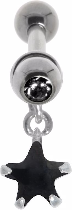 Produktbild Bijouteria Ohrpiercing (Kristall, Messing mit Silberbeschichtung, Zirkonia, Chirurgenstahl 316L)