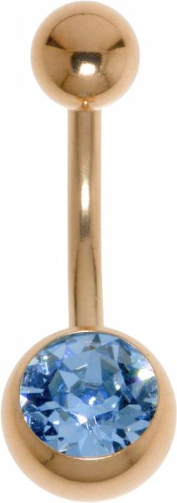 Produktbild Bijouteria Bauchpiercing (PVD Beschichtung (goldfarbig), Premium Kristall, Chirurgenstahl 316L)
