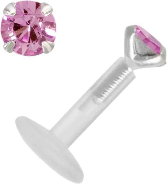 Rosa brillante, argentato, Trasparente
