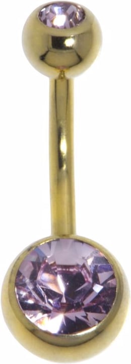 Produktbild Bijouteria Bauchpiercing (Kristall, Zirconium Stahl, PVD Beschichtung (goldfarbig))