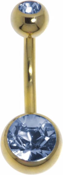 Produktbild Bijouteria Bauchpiercing (Kristall, PVD Beschichtung (goldfarbig), Zirconium Stahl)