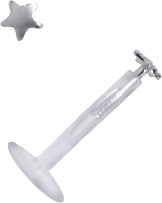 Actual product image Bijouteria Piercing for lip/Tragus (Bioplastic, Silver 925)