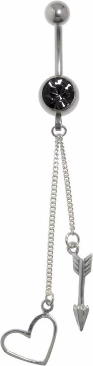 Image du produit Bijouteria Piercing nombril (Argent 925, Cristallin, Acier chirurgical 316L)