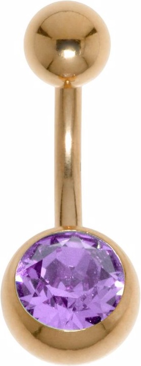 Produktbild Bijouteria Bauchpiercing (Premium Kristall, Chirurgenstahl 316L, PVD Beschichtung (goldfarbig))