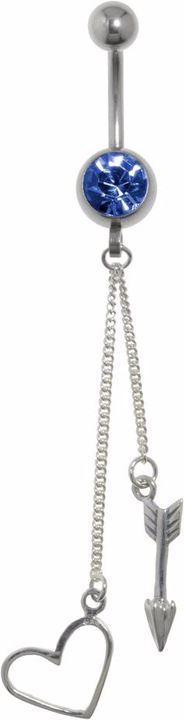Immagine prodotto Bijouteria Piercing ventre (Acciaio chirurgico 316L, Vetro (di orologio), Argento 925)