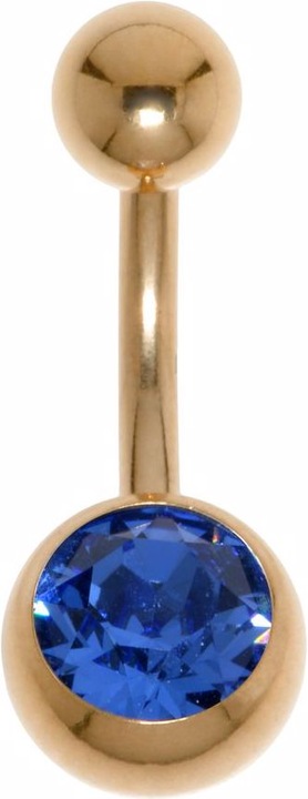 Produktbild Bijouteria Bauchpiercing (Premium Kristall, Chirurgenstahl 316L, PVD Beschichtung (goldfarbig))