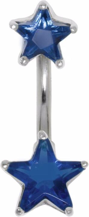 Produktbild Bijouteria Bauchpiercing (Chirurgenstahl 316L, Kristall, Silber 925)