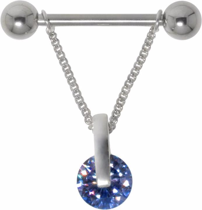 Image du produit Bijouteria Piercing poitrine (Acier chirurgical 316L, Argent 925, Zircone)