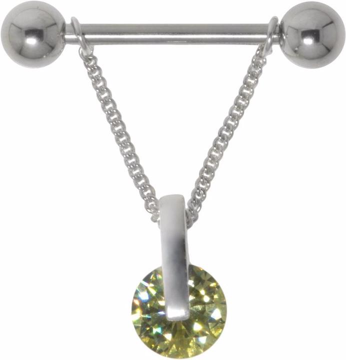Immagine prodotto Bijouteria Piercing petto (Acciaio chirurgico 316L, Argento 925, Zirconia)