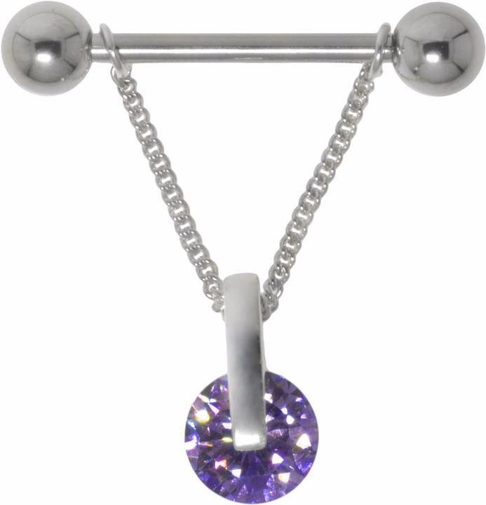 Immagine prodotto Bijouteria Piercing petto (Zirconia, Argento 925, Acciaio chirurgico 316L)