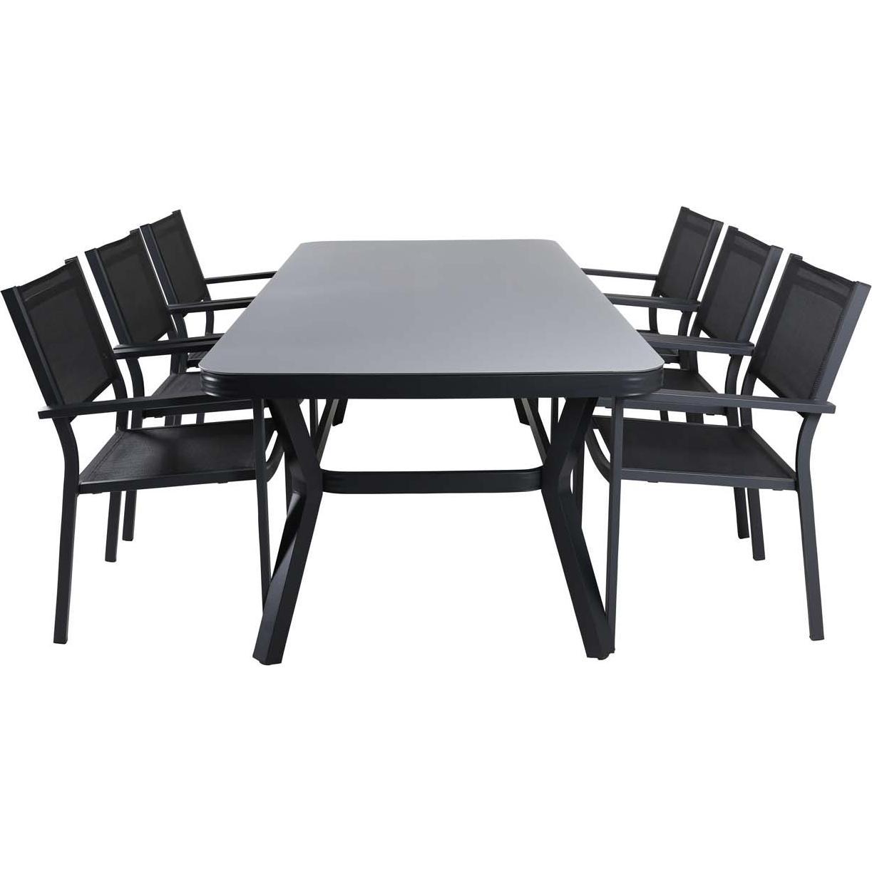 Thumbnail - Ebuy24, Gartentisch + Balkontisch, Gartenset Virya 7-teilig (200 cm)