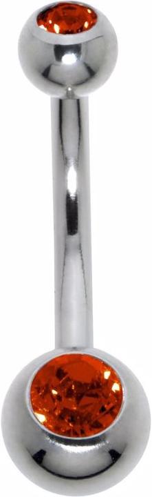 Immagine prodotto Bijouteria Piercing ventre (Vetro (di orologio), Acciaio chirurgico 316L)