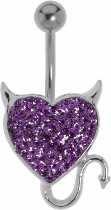 Produktbild Bijouteria Bauchpiercing (Messing rhodiniert, Kristall, Chirurgenstahl 316L)