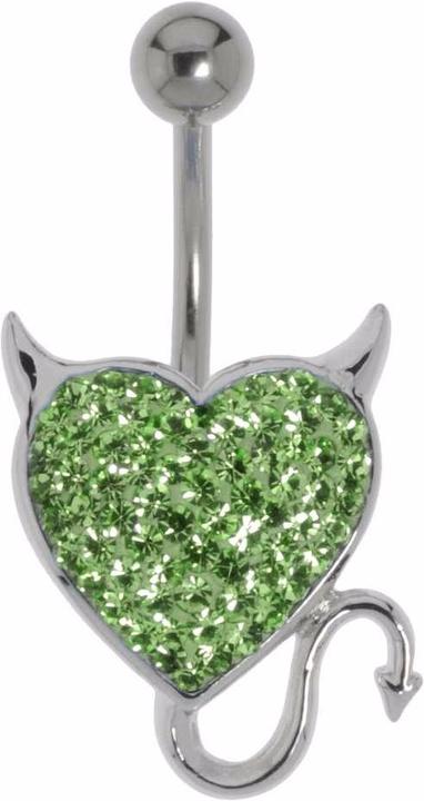 Produktbild Bijouteria Bauchpiercing (Messing rhodiniert, Chirurgenstahl 316L, Kristall)