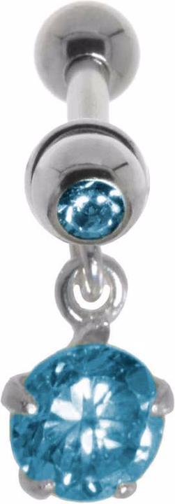 Produktbild Bijouteria Ohrpiercing (Chirurgenstahl 316L, Kristall, Messing mit Silberbeschichtung, Zirkonia)