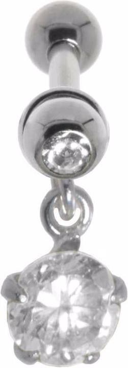 Produktbild Bijouteria Ohrpiercing (Chirurgenstahl 316L, Kristall, Messing mit Silberbeschichtung, Zirkonia)