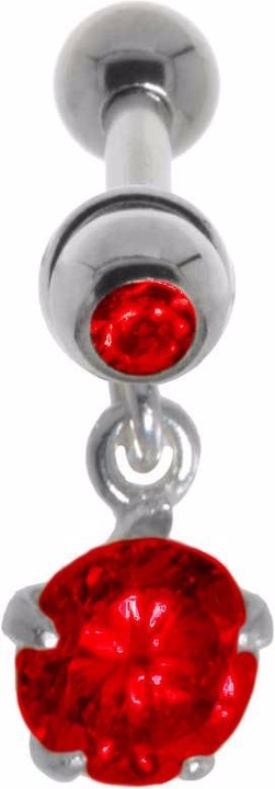 Produktbild Bijouteria Ohrpiercing (Chirurgenstahl 316L, Kristall, Messing mit Silberbeschichtung, Zirkonia)