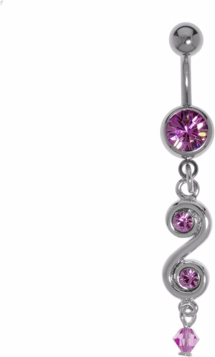 Produktbild Bijouteria Bauchpiercing (Messing rhodiniert, Acrylglas, Chirurgenstahl 316L, Kristall)
