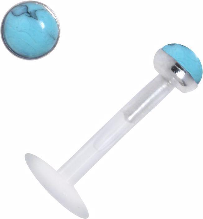 Actual product image Bijouteria Piercing for lip/Tragus (Bioplastic, Silver 925, Gem)